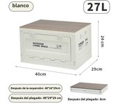 Outdoor Camping Storage Box Side Door Camping Wooden Lid Folding Box Car Trunk Storage Box Sundries Storage Box