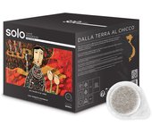 50 Cápsulas SOLO Caffè Monorigine Vietnam, 100% robusta, café de origen único, cápsulas compostables E.S.E. Es un café cremoso, enérgico y reconfortante de sabor fuerte con notas de frutos secos, especialmente avellana.