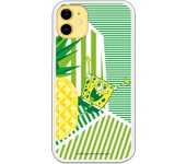 Funda original compatible con iPhone 11 con un diseño de Bob Esponja Franjas Verdes