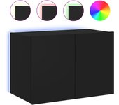 vidaXL Mueble de TV de pared con luces LED 60x35x41 cm, Mueble de Salon, Mueble TV, Mueble TV salon, Mesa de TV, Mueble tele