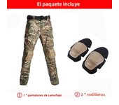 Outdoor Men Combat Pants +Knee Pads Tactical Pant Hiking Camo Pants Working Hunting Clothes Wear Resistant Multi-pocket