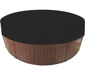 SOMY Cubierta redonda para piscina, cubierta solar para piscina, cubierta protectora impermeable para spa 100 resistente a los rayos UV, 190T para bañera de hidromasaje al aire libre, 200 x 30 cm/190 x 30 cm (negro)