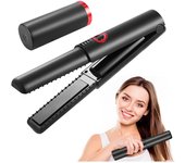 Plancha para rizar el cabello con rizador de termorregulación Herramienta para peinar el cabello anti-quemaduras 2 en 1
