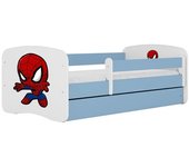 Cama 140 x 70 cm Kocot Kids com gaveta e colchão BabyDreams Spiderman Blue