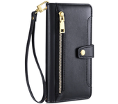 Storage Compartment Phone Case for OPPO Find X6 X5 X3 F19 F19S F17 F11 Pro Plus Lite Neo Zipper Wallet Phone Case with 2 Strap