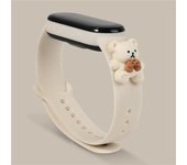 Cute 3D Bear Silicone Strap For Xiaomi Mi Band 7 6 5 4 3  Bracelet Sports Watch Wristband For Miband 7 6 5 4 3 Belt Correa Strap