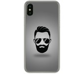 Tumundosmartphone Funda Gel Tpu para Iphone X / XS Diseño Barba Dibujos