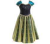 Exquisite Frozen Anna Coronation Gown Toddler Snow Queen Halloween Princess Dress Girl Make up Party Birthday Fancy Elsa Costume