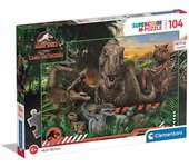 Puzzle infantil 104 piezas Jurassic World Campamento Cretácico de Clementoni