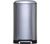 WELL HOME - Papelera / cubo de basura / contenedor de residuos con pedal de metal 30 L