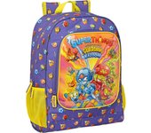 SAFTA - SUPERTHINGS Mochila Adaptable a Carro Portamochilas con Bolsillos laterales portabotellas - Mochila Diseño Único y Licencia Oficial con dos compartimentos grandes - Mochila Hombreras y espalda ergonómicas y acolchadas - Mochila