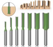 Cortador de broca recta de carburo de tungsteno de doble flauta de un solo vástago de 6mm para carpintería, 1 ud.