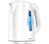 MPM MCZ-66 Hervidor Agua Eléctrico, 1,7L, Resistencia Oculta, Inalámbrico, Apagado Automático, Iluminado, Base 360º, 2200W, Blanco