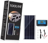 Marca Kit de Paneles Solares de 25W 12V con Regulador de Carga de 20A Ideal para Autocaravanas, Yates y Jardines - Iluminación Exterior