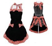 Princess Apron Household Cleaning Apron For Adult Women Girls Lace Bowknot Plaid Bib Apron For Cooking Baking Coffee Shop