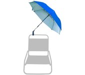 SUN & SURF Sombrilla para Silla con Pinza Ajustable, Ø120 cm, Mástil Flexible, Protección Solar UPF 50+, Portátil con Funda, Compatible con Tumbona, Silla o Trípode
