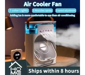 Ventilador 3 en 1, aire acondicionado, Enfriador de aire pequeño para el hogar, luz LED nocturna, humidificador portátil, ventilador de ajuste de aire, ventilador para oficina y hogar