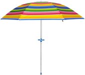 Sombrilla Playa 180 cm, Proteccion UV50+, Sistema, tubo acero 22/25 mm, Varillas Acero 3mm, Inclinable, Plegable, incluye Bolsa Transporte, ideal Playa Jardin Camping
