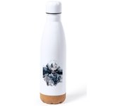 MERCHANDMANIA BIDON 750 ML ACERO INOXIDABLE CON ADORNO DE CORCHO mujer organizacion enmascarados mmo jrpg tapon seguridad botella videojuego juego waifu