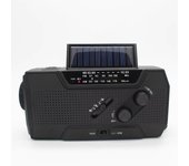 Radio portátil Power Bank Radio Meteorológica de emergencia with NOAA/AM/FM USB/solar/manivela de carga Alarma SOS y linterna, Radio Meteorológica de emergencia