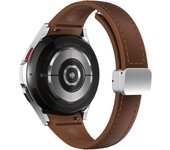 Slim Leather+Silicone strap for Samsung Galaxy Watch 6 4 Classic 46mm 47mm 40mm Magnetic bracelet Galaxy Watch 5 Pro 45mm bands