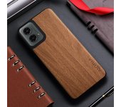Case for Motorola G Power Stylus Play 2024 funda bamboo wood pattern Leather back cover for Moto Edge 50 pro x50 Ultra case capa