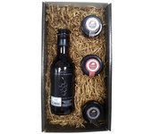 Cesta regalo Deliex con mini vino  y tres mini patés