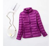 Plus Size Light Down Jacket Women Inner Cloth Autumn Winter Slim Short Stand Collar Warm White Duck Down Coat Women Outerwear