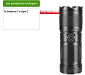 High Power ABS Flashlight White Laser Flashlight Built-in Battery Type-C Charging Tactical Torch Multifunctional Emergency Lamp