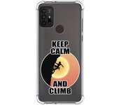 Tumundosmartphone Funda Silicona Antigolpes para Motorola Moto G10 / G20 / G30 diseño Mujer Escalada Dibujos