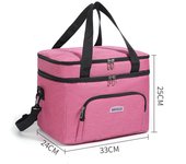 Bolsa de almuerzo cruzada de moda con aislamiento grueso y gran capacidad para uso comercial.