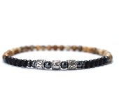 Noter Men 4mm Stone Bracelet Sanskrit Meditation Yoga Beaded Braclet Casual Jewelry Accessories Pulseira Masculina Gift For Him