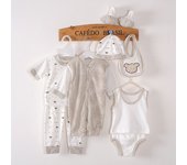 8PCS Spring Newborn Baby Clothing Set Cotton Infant Boy Clothes Cloth Suit New Born Girl Baby Clothing Sets New born Hat