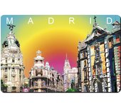 Domínguez - Imán Metálico Laminado Brillo - Grosor 2 m - Madrid Gran Vía Colores