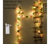 230cm Cherry Blossom LED Light Garland Artificial Flowers Vines For Wedding Party Home Decor Hanging Wall Garden Arches Ornament