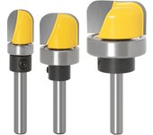 Broca enrutadora de vástago de 6mm/6,35mm/8mm para broca enrutadora de punta redonda de diámetro para carpintería