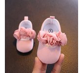 Baby Girls Fashion Lace Lace Solid Color Princess Shoes Comfortable Soft Sole Non-Slip Toddler Shoes White Baptism First Walker