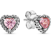 New In Hot Sale Necklace Pink Earrings Charm Beads Fit Pandora Bracelet Diy Accessories Pendant Jewelry Women Gift Jewelry Sets