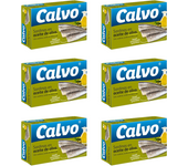 6 LATAS DE  SARDINAS EN ACEITE DE OLIVA CALVO, SABOR Y CALIDAD