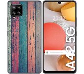 Tumundosmartphone Funda Gel Tpu para Samsung Galaxy A42 5G diseño Madera 10 Dibujos