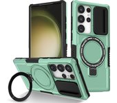 Heavy-duty Armored 2-in-1 Fall-proof Case for Samsung S24 S23 S22 S21 Plus Ultra S20FE Note20 Magnetic Stand Phone Case