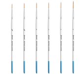 Artist Paint Brush 6 Pcs Set Thin Pen Extra Long Fine Point Liner Tip #000#00#0#1#2#3, Scale Models Nail Acrylic Oil Watercolor