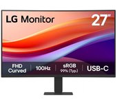 Lg monitor 27” curvo 1500r va fullhd 100hz hdr 10 - respuesta 5ms - 16:9 - hdmi, usb-c - vesa 100x100mm
