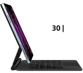 AJIUYU Magic Keyboard For iPad Air 13 inch 2024 M2 iPad Pro 12.9 2018-2022 Smart Cover Magnetic Portuguese Spanish Arabic French