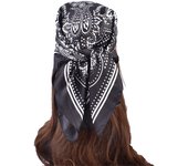 Women's Paisley Pattern 70 Silky Texture Basic Retro Bohemian Style Headband Small Square Scarf