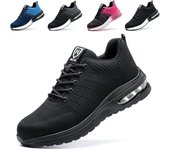 Zapatos de seguridad, zapatillas de Seguridad antiteslizantes, Luces y cosas para hambres y Mujeres (tamaño: 39 UE)