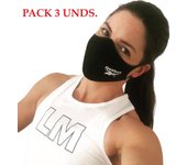 MASCARILLAS REEBOK FACE COVER SMALL NEGRO PACK-3 UNIDADES H18221