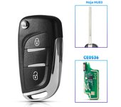 KEYYOU CE0536 Modified Flip 2/3 Buttons Remote Car key for Peugeot Partner 307 308 407 408 3008 ASK/FSK 433MHz PCF7961 HU83/VA2