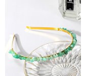 Rose Quartz Headband Amethyst Hair Accessories Raw Crystal Quartz Hair Tiara Colorful Spiritual Crystal Beads Headband for Girls