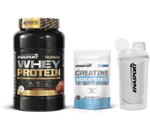 Pack Truemade Whey Protein 2lb + Creatina Monohidrato 150g + Enasport Shaker Wave Blanco 600 MLT